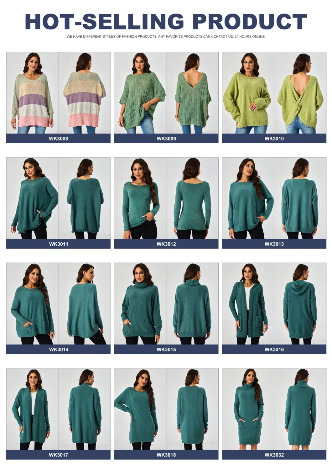 Winter Round Neck Stripe Color Blocking Twist Long Sleeve Striped Sweater Women Knitwear