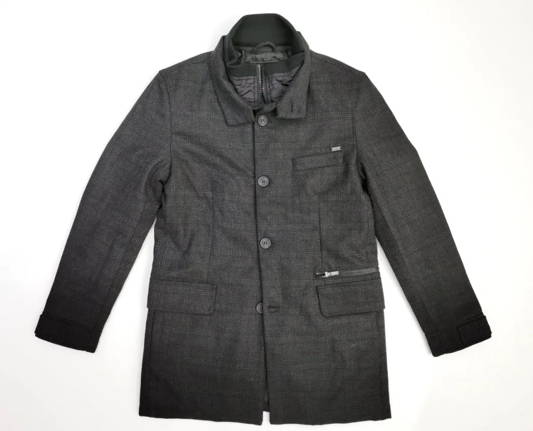 Men&prime; S Fashion Winter Wool Cashmere Outwear Jacket Wool Coat